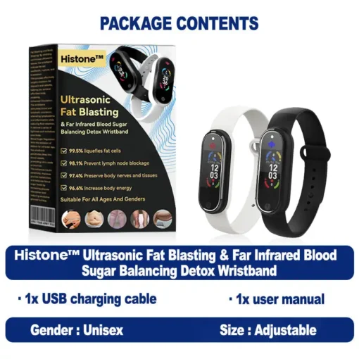 Histone™ Ultrasonic Fat Blasting & Far Infrared Blood Sugar Balancing Detox Wristband