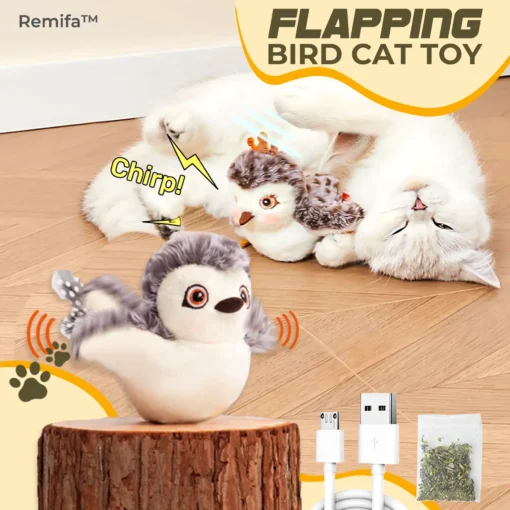 Remifa™︎ Flapping Bird Cat Toy